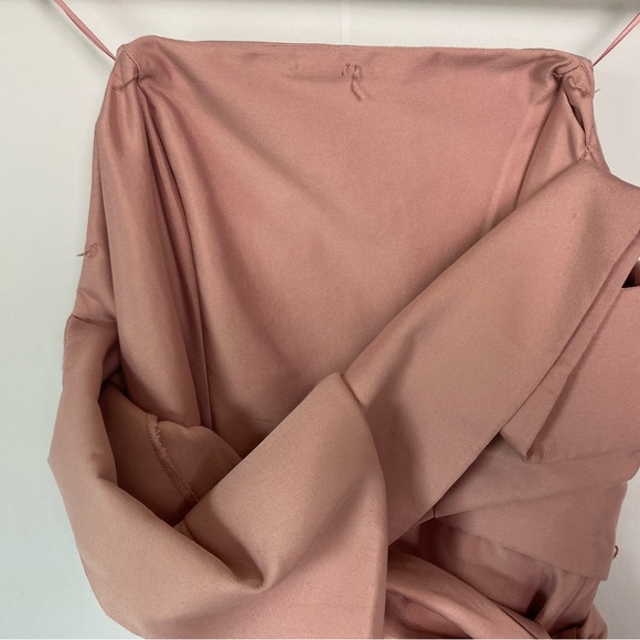 NWT KEEPSAKE The Label Pink Rose Strapless Pleated Tea Length Dress with Bodice - Picture 8 of 14